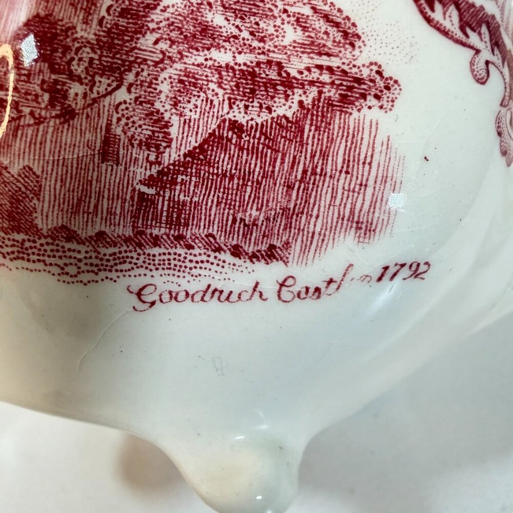 Vintage Johnson Brothers Old Britain Castles Pink Creamer Transferware Goodrich - Picture 11 of 16
